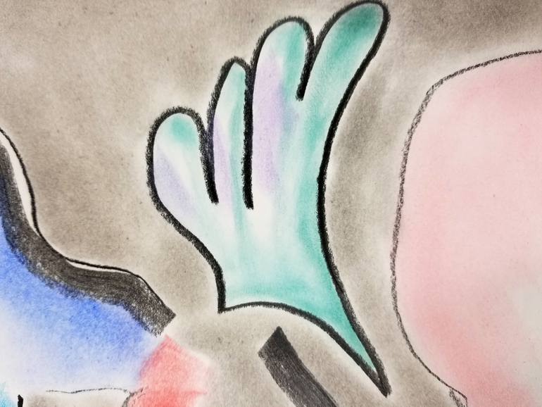 Original Abstract Expressionism Abstract Drawing by Nepenthe Kushtul