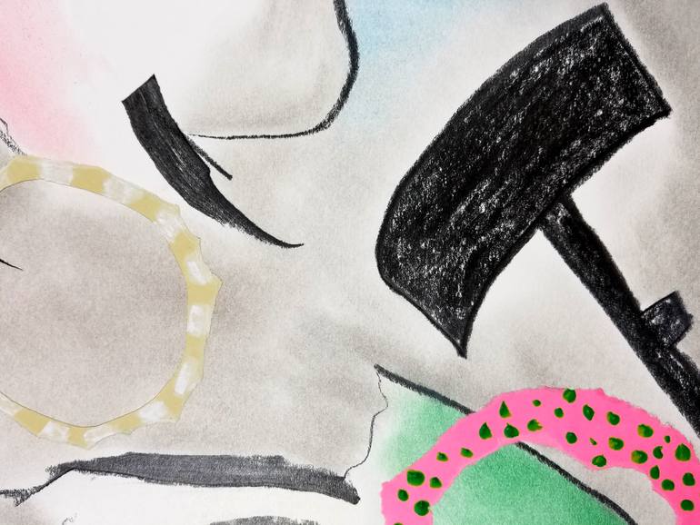 Original Abstract Expressionism Abstract Drawing by Nepenthe Kushtul