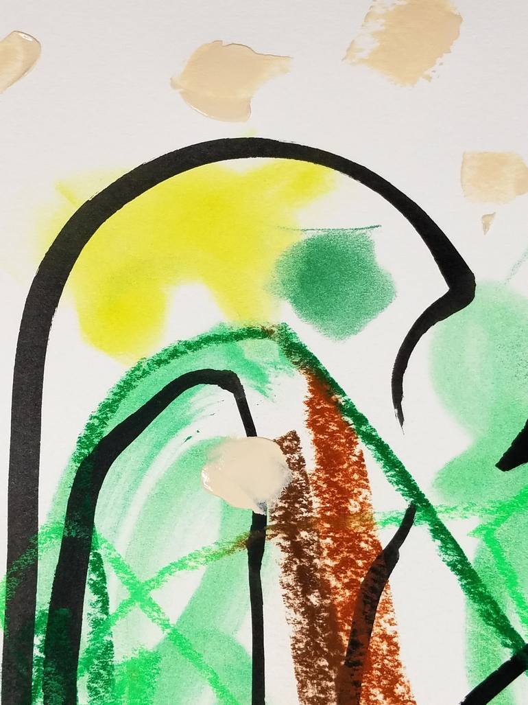 Original Abstract Expressionism Abstract Drawing by Nepenthe Kushtul