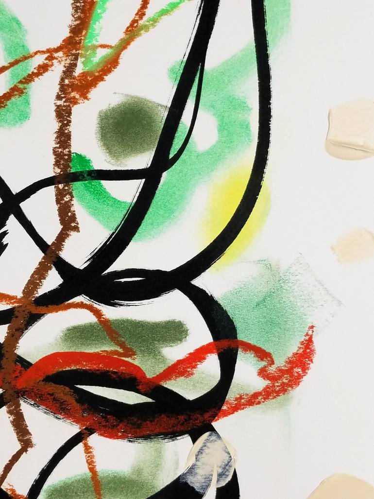 Original Abstract Expressionism Abstract Drawing by Nepenthe Kushtul