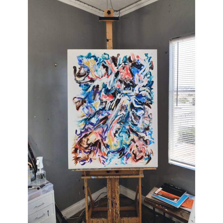 Original Abstract Expressionism Abstract Painting by Nepenthe Kushtul