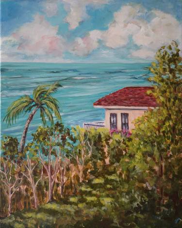 Original Impressionism Seascape Painting by Joy Parks Coats