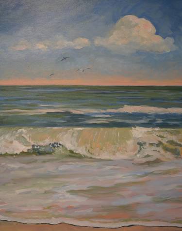 Original Impressionism Beach Paintings by Joy Parks Coats