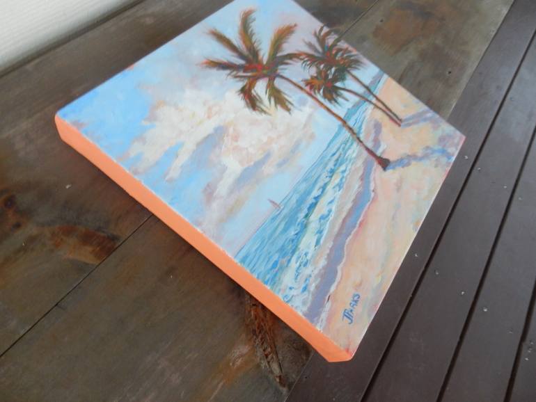 Original Impressionism Beach Painting by Joy Parks Coats