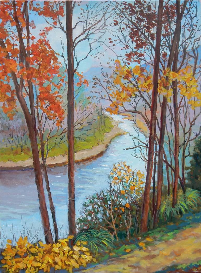 River View Painting by Joy Parks Coats | Saatchi Art, image size:770x1047