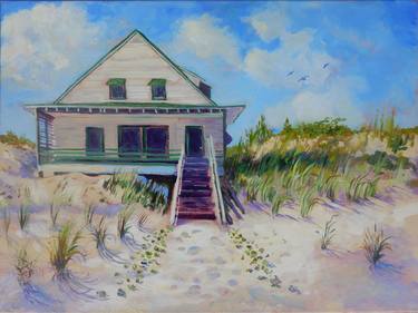 Original Impressionism Beach Painting by Joy Parks Coats
