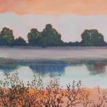 Sunset on the Family Pond by Joy Parks Coats