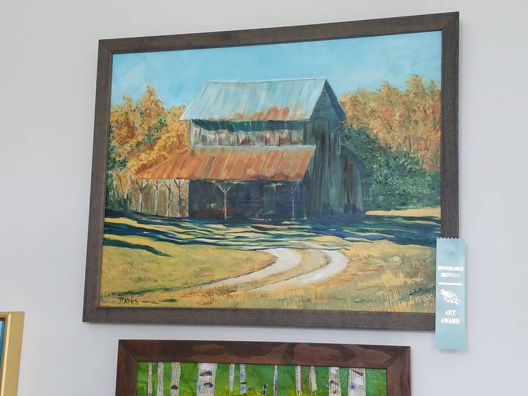 Original Impressionism Rural life Painting by Joy Parks Coats