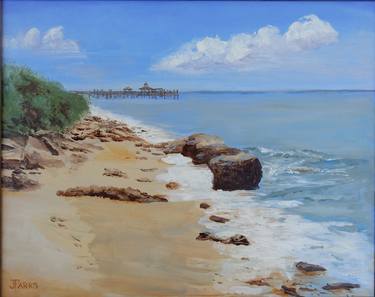 Original Expressionism Beach Paintings by Joy Parks Coats