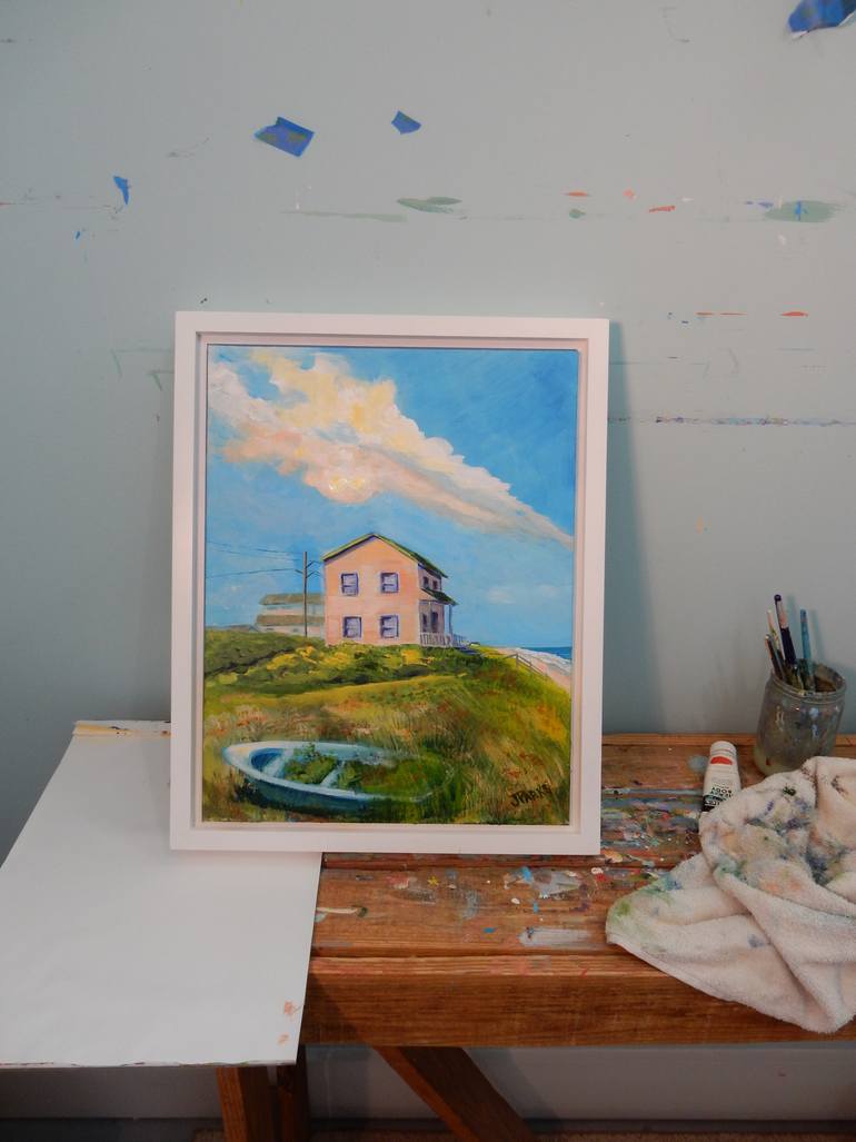 Original Impressionism Beach Painting by Joy Parks Coats