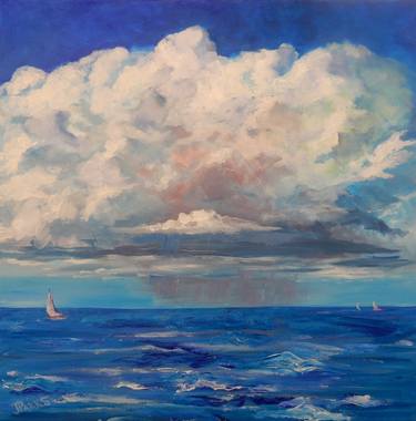 Print of Impressionism Seascape Paintings by Joy Parks Coats