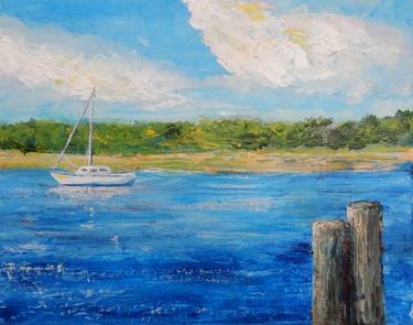 Beaufort Inlet (pallet knife painting) thumb