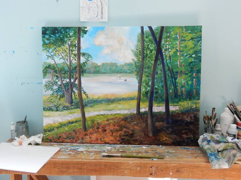 Original Impressionism Landscape Painting by Joy Parks Coats