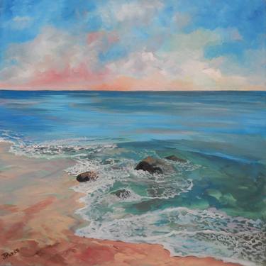Print of Impressionism Seascape Paintings by Joy Parks Coats