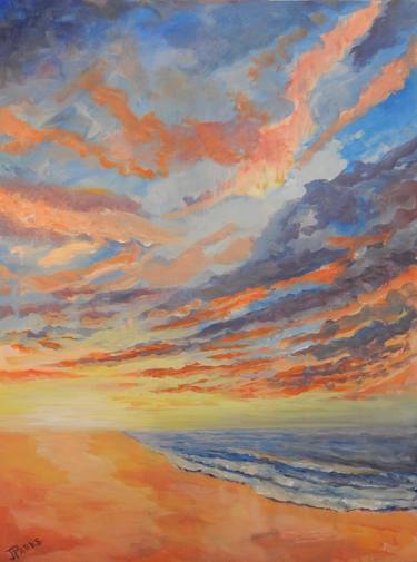 Print of Expressionism Seascape Paintings by Joy Parks Coats