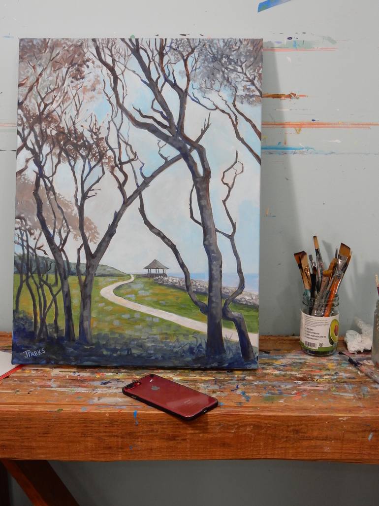 Original Realism Tree Painting by Joy Parks Coats