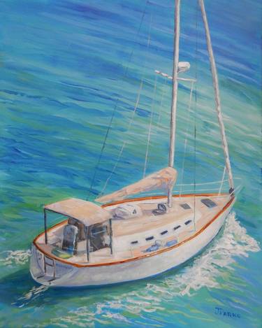 Print of Boat Paintings by Joy Parks Coats