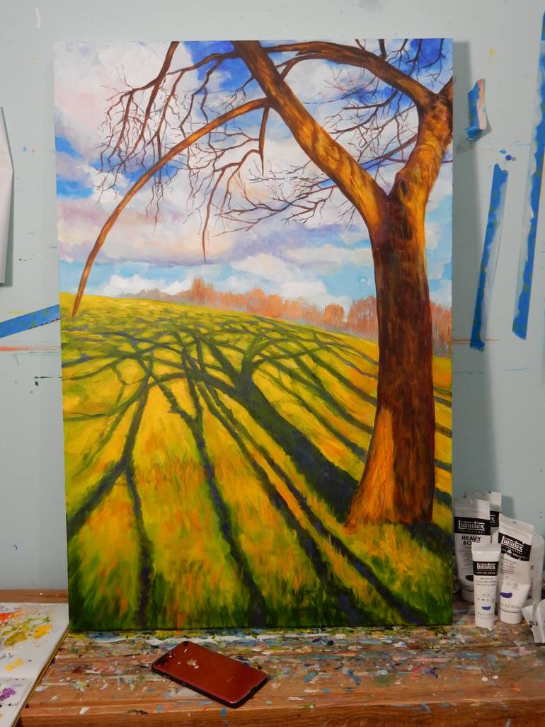 Original Abstract Expressionism Landscape Painting by Joy Parks Coats