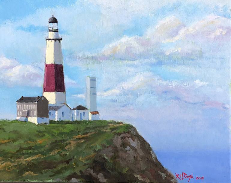 Montauk Point Lighthouse Painting by Richard Doyle | Saatchi Art