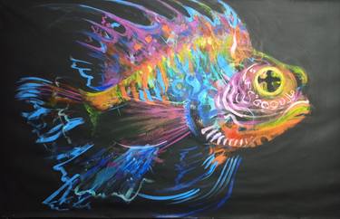 Original Fish Paintings by Sebasfixiarte Vélez Baena