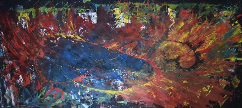 Original Expressionism Abstract Painting by Sebasfixiarte Vélez Baena