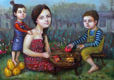 Print of Family Paintings by Elisaveta Angelova