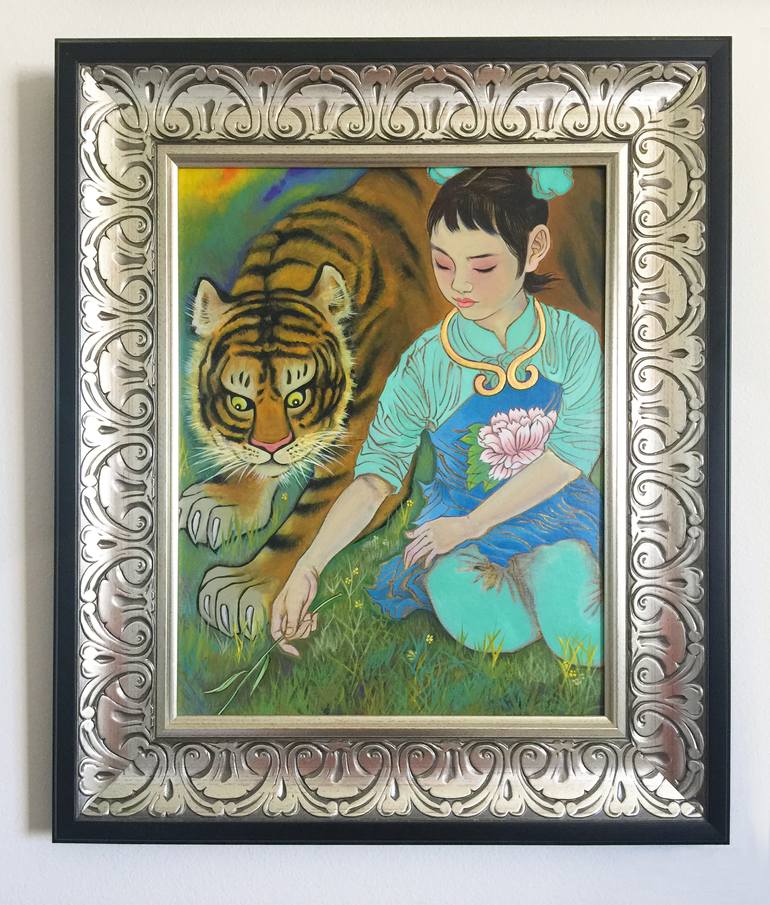Original Modernism Children Painting by Haixin Tao