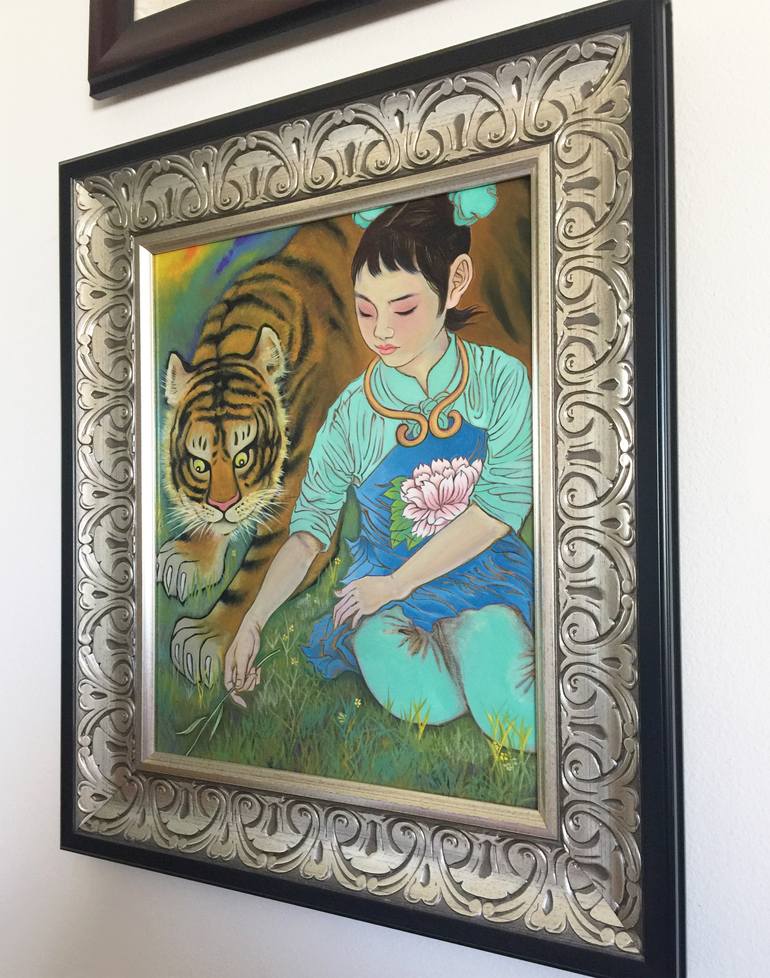 Original Modernism Children Painting by Haixin Tao