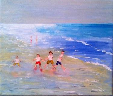 Print of Impressionism Children Paintings by Janet Cockerill