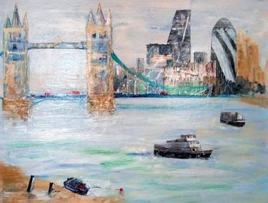 Print of Impressionism Cities Collage by Janet Cockerill