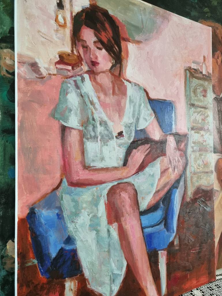 Original Figurative Women Painting by Hunjung Kim