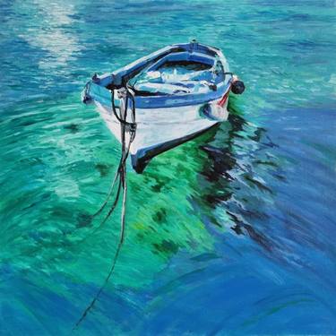 Original Impressionism Seascape Painting by Hunjung Kim