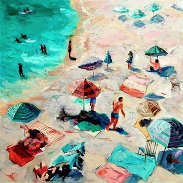 Original Contemporary Beach Paintings by Hunjung Kim