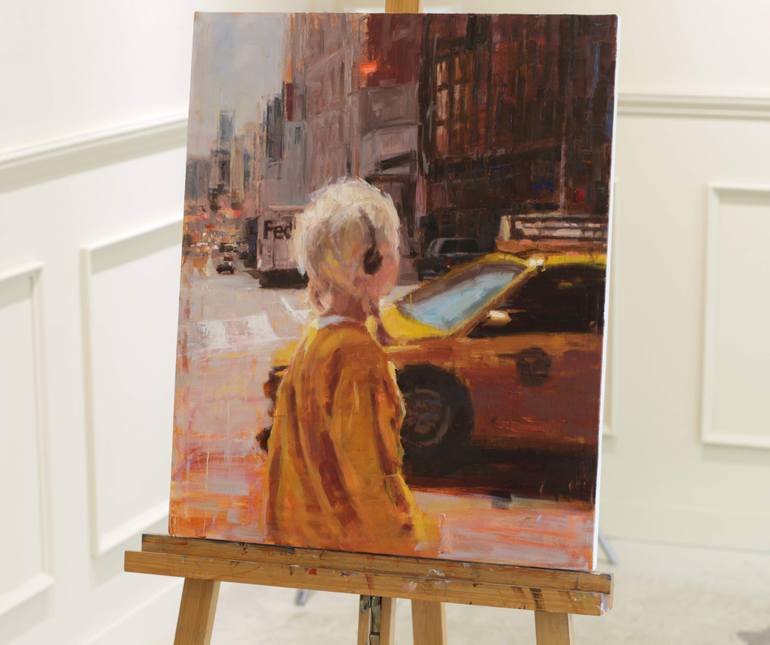Original Figurative Cities Painting by Hunjung Kim