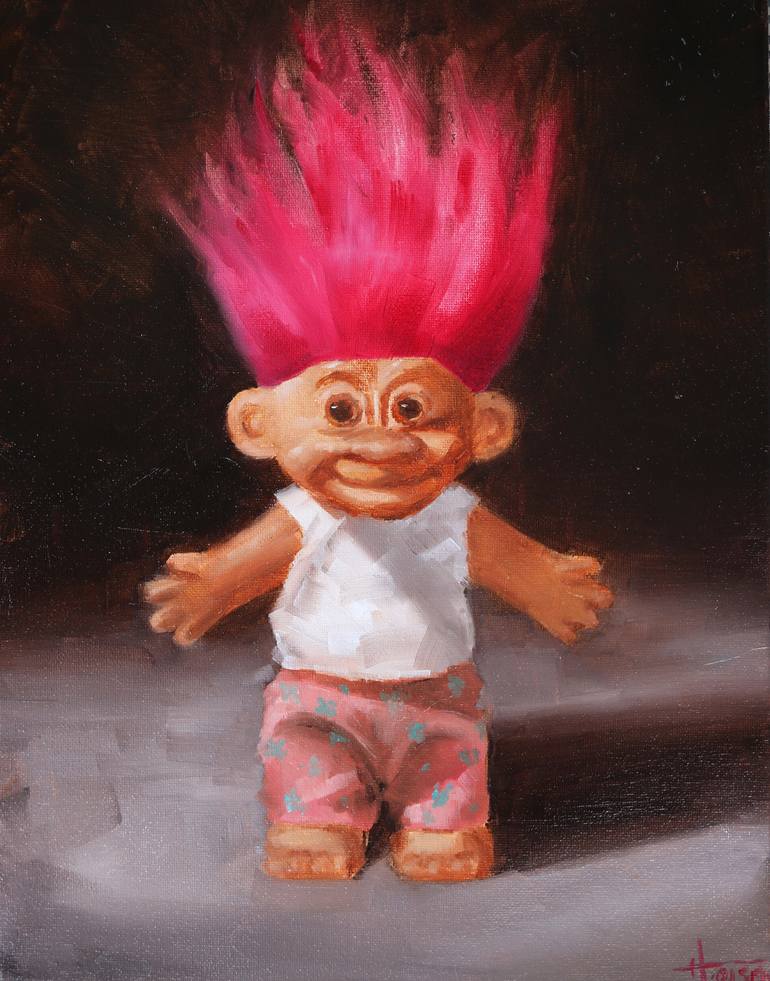 Shops troll doll painting