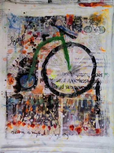 Print of Abstract Bike Paintings by Miguel Angel Duarte