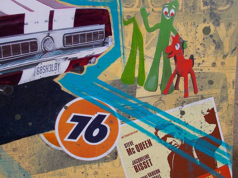 Original Pop Art Car Collage by Richard Kaminski