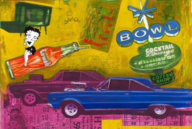Original Pop Art Automobile Collage by Richard Kaminski