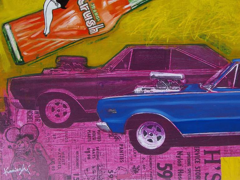 Original Pop Art Automobile Collage by Richard Kaminski