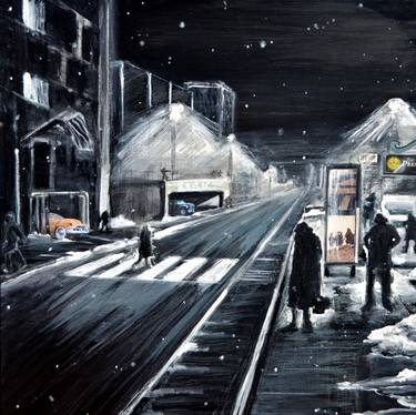 "Snowy, Streetcar Station" thumb
