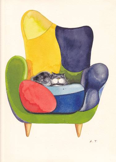 Cat on Armchair thumb