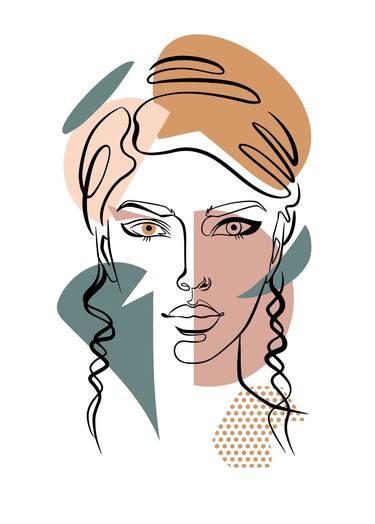 Mimalist Portrait, Fashion Illustration, Eco friendly thumb