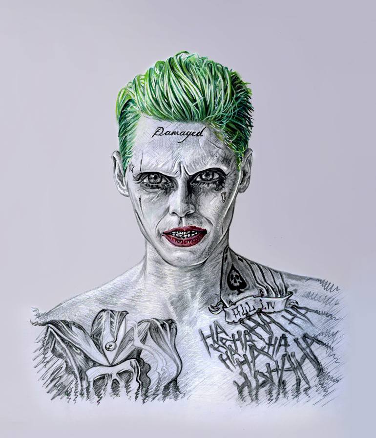 Mr Joker in realistic-cartoon style Drawing by Halyna Povkhanych | Saatchi  Art