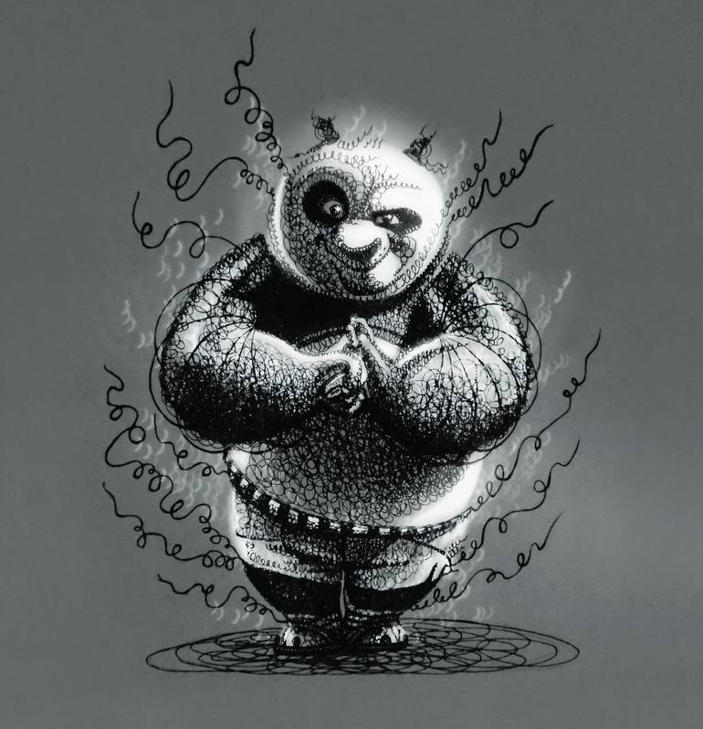 Kung Fu Panda Po Drawing By Halyna Povkhanych Saatchi Art
