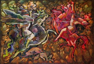 Print of Expressionism Horse Paintings by Gritsenko Olga