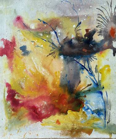 Original Abstract Expressionism Abstract Painting by Suraj Prajapati