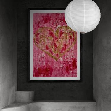 Original Abstract Love Painting by Kinga Szumska