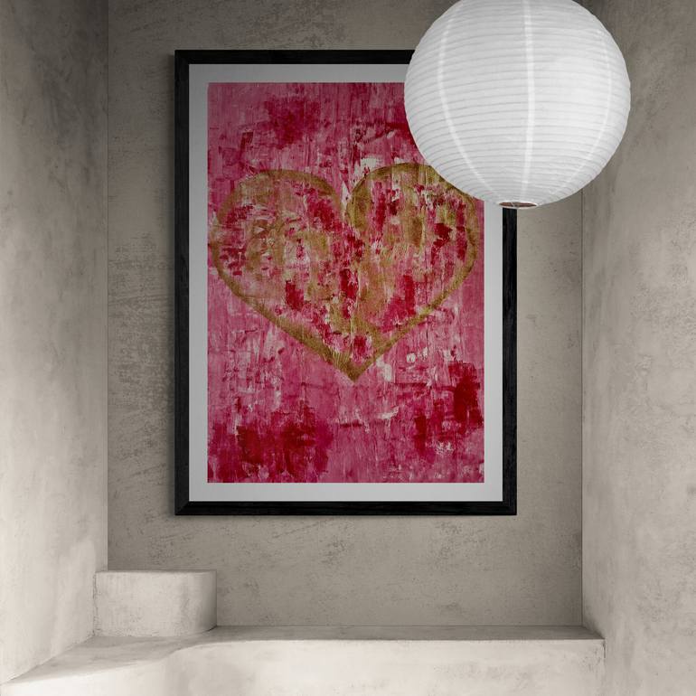 Original Abstract Love Painting by Kinga Szumska