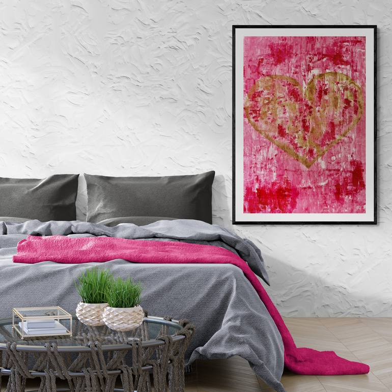 Original Abstract Love Painting by Kinga Szumska
