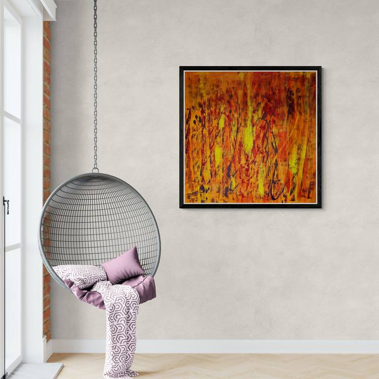 Original Abstract Expressionism Abstract Painting by Kinga Szumska